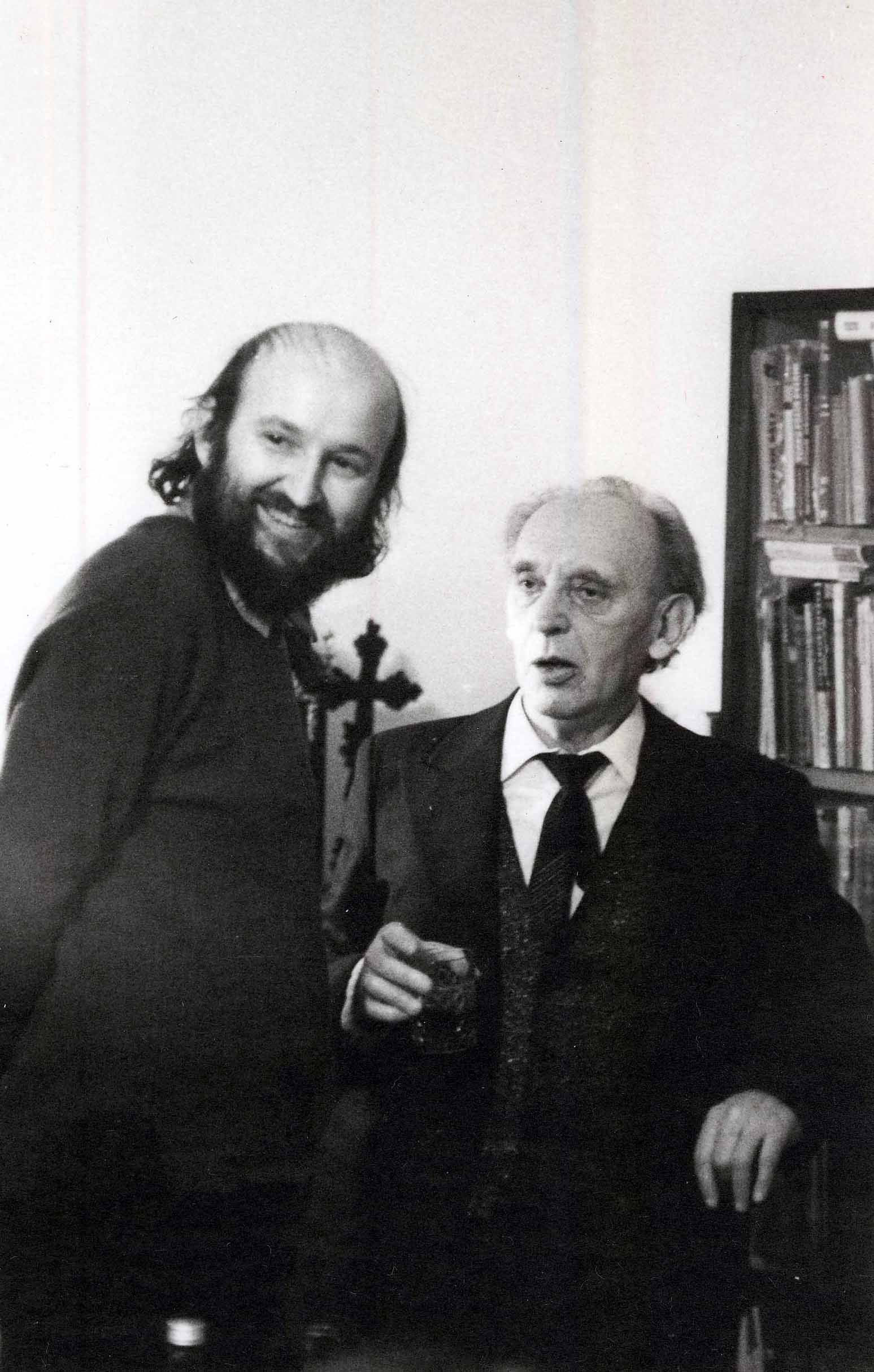 Andrej Stankovič a Ladislav Dvořák, oslava šedesátin Ladislava Dvořáka, 1980, Praha